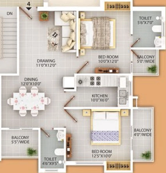 2 BHK Flat in Faquiha Faii Residency in Kanke, Ranchi - Image 369418