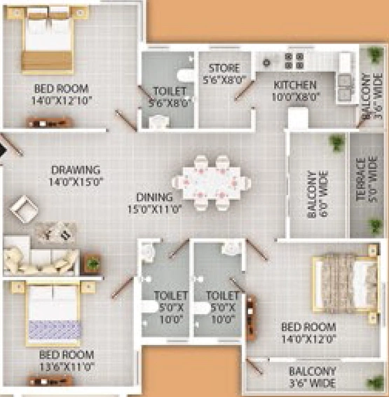 3 BHK Flat in Faquiha Faii Residency in Kanke, Ranchi - Image 369421