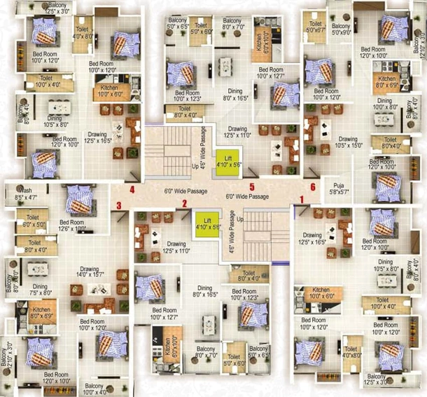 Floor Plan of Shree Ramdeo Garden in Namkum, Ranchi - Image 5931