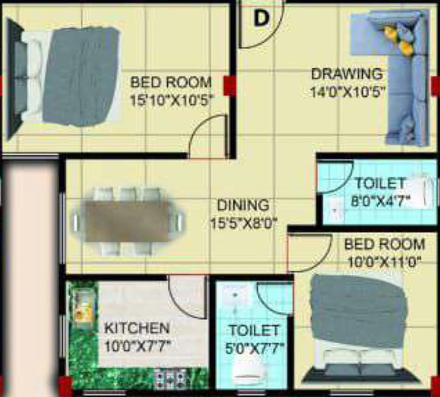 2 BHK Flat in Amrit Valley Apartment in Getlatu, Ranchi - Image 502344