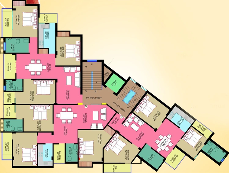 Floor Plan of Prayas Janki Square in Tupudana, Ranchi - Image 51925
