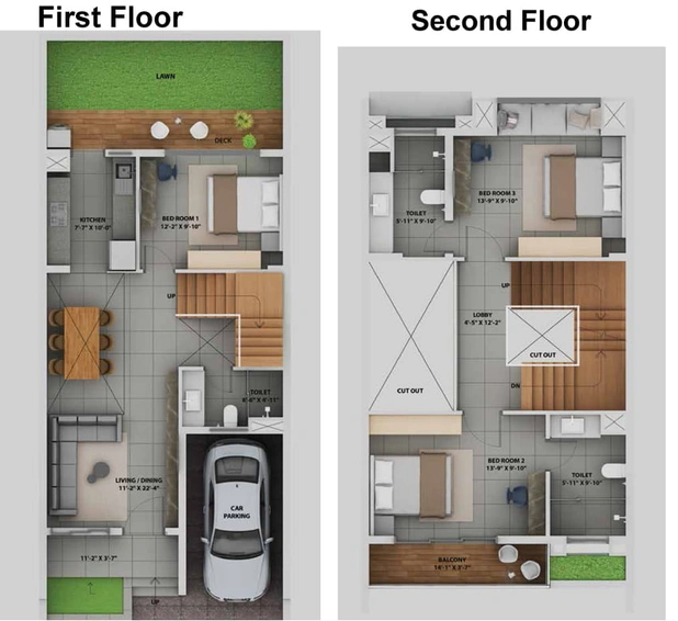 3 BHK House/Villa in Srijan Botanica in EM Bypass, Kolkata - Image 495254