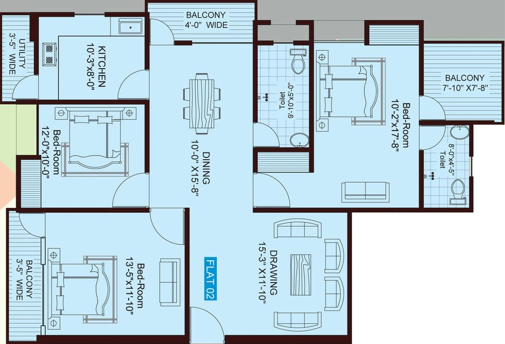 3 BHK Flat in M Tech Neelam Residency in Bariatu, Ranchi - Image 369059