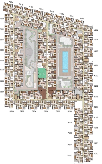 Floor Plan of Casagrand Southbrooke in Kelambakkam, Chennai - Image 47774