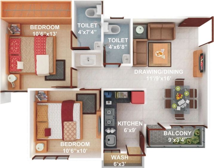 2 BHK Flat in Fortune Soumya Atlantis in Katara Hills, Bhopal - Image 490967