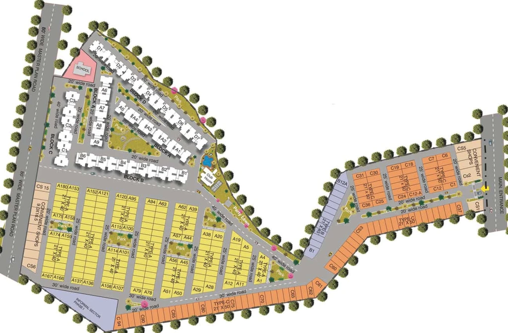 Master Plan of Fortune Soumya Atlantis in Katara Hills, Bhopal - Image 46290