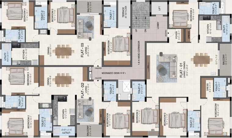 Floor Plan of KG Ameya in Saidapet, Chennai - Image 4878