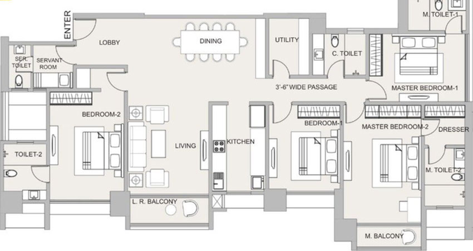 4 BHK Flat in Sheth 72 West in Andheri West, Mumbai - Image 435207