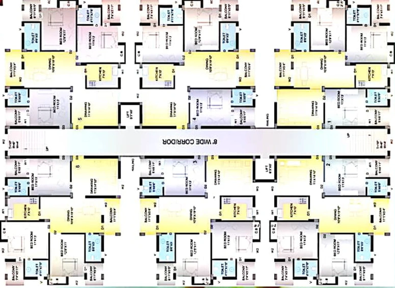 Floor Plan of Eastern Diamond City in Oyna, Ranchi - Image 16230