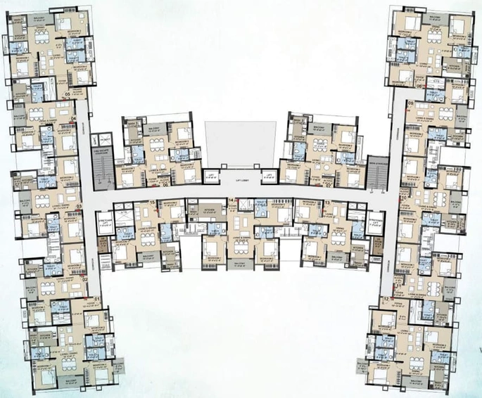 Floor Plan of Radiance Icon in Koyambedu, Chennai - Image 4039