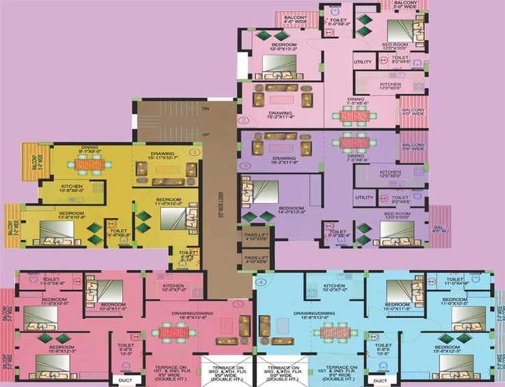 Floor Plan of Divya Nabhneel Mansion in Hatia, Ranchi - Image 5990