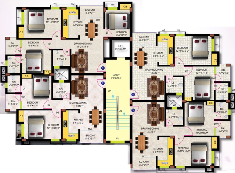 Floor Plan of Divya Rajani in Hesag, Ranchi - Image 5996