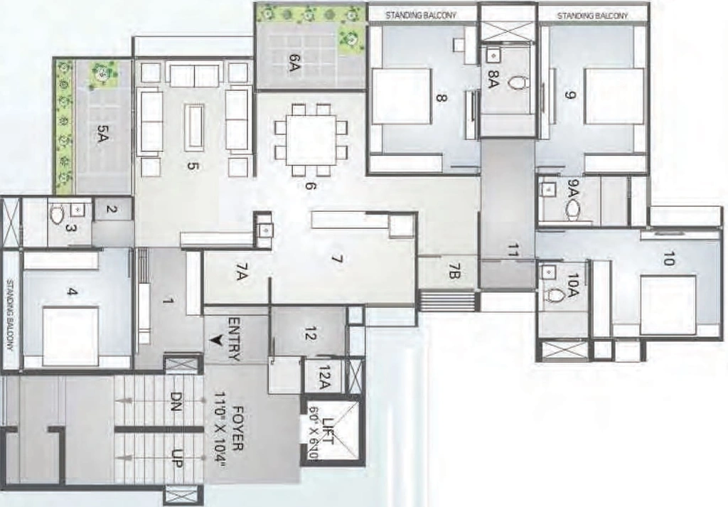 4 BHK Flat in Aakriti Aster Jewel in Bawadiya Kalan, Bhopal - Image 399569