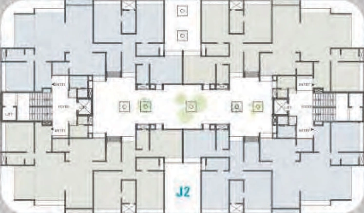Floor Plan of Aakriti Aster Jewel in Bawadiya Kalan, Bhopal - Image 7918