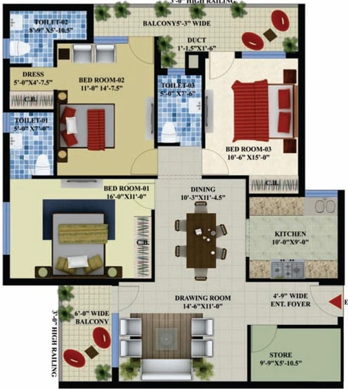 3 BHK Flat in Amayra Greens in Kharar, Chandigarh - Image 368126