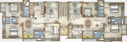 Floor Plan of Radiance Rajshri in T Nagar, Chennai - Image 48485
