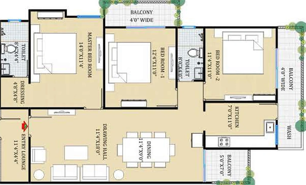 3 BHK Flat in Agrawal Sagar Pearl Phase 2 in Hoshangabad Road, Bhopal - Image 399830