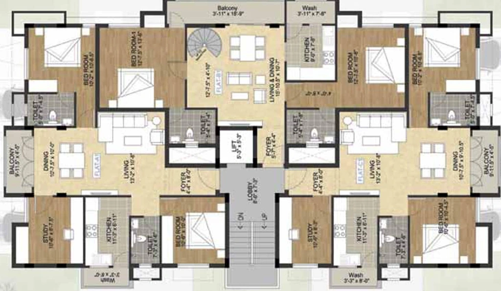 Floor Plan of Radiance Aikya in Anna Nagar, Chennai - Image 48492