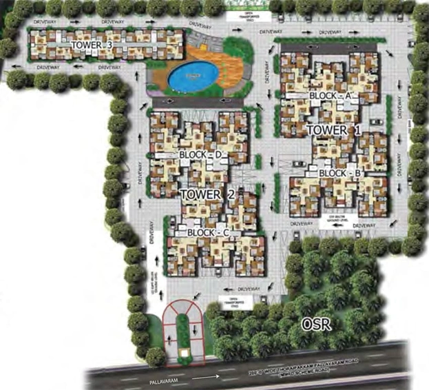 Master Plan of Radiance Mandarin in Thoraipakkam, Chennai - Image 4073