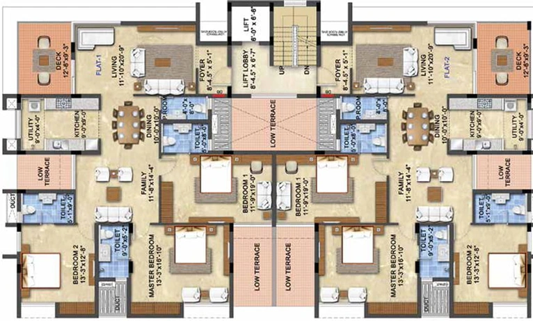 Floor Plan of Radiance Maraikayar Manor in Nungambakkam, Chennai - Image 48505