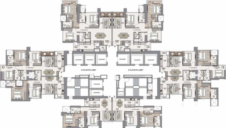 Floor Plan of Piramal Mahalaxmi in Mahalaxmi, Mumbai - Image 17809