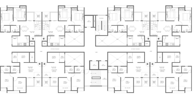 Floor Plan of Pharande Kairosa in Punawale, Pune - Image 90474