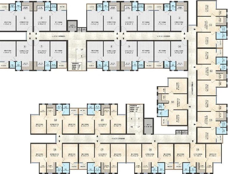 Floor Plan of Oro Aakriti in Jankipuram Extension, Lucknow - Image 5173