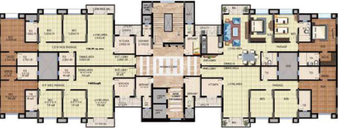 Floor Plan of Aryavrat British Park in Hoshangabad Road, Bhopal - Image 7975