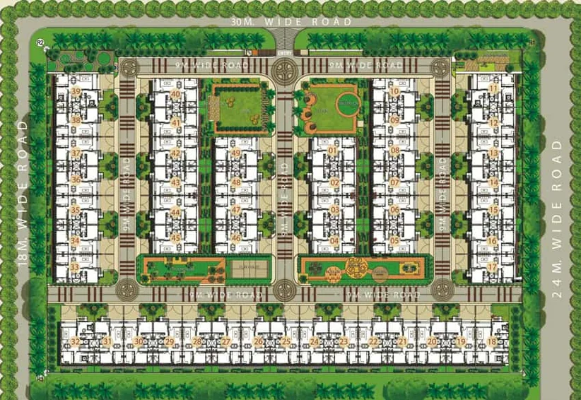 Master Plan of Rishita Mulberry Villas in Sushant Golf City, Lucknow - Image 48793