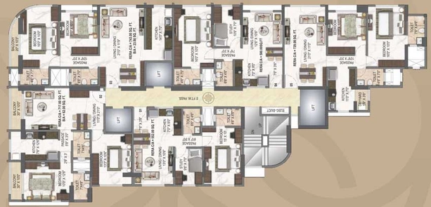 Floor Plan of Paradigm El Signora in Andheri West, Mumbai - Image 17828