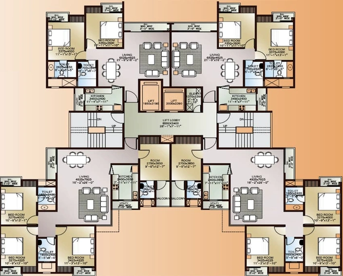 Floor Plan of Wealth Celebrity Woods in Sushant Golf City, Lucknow - Image 5154