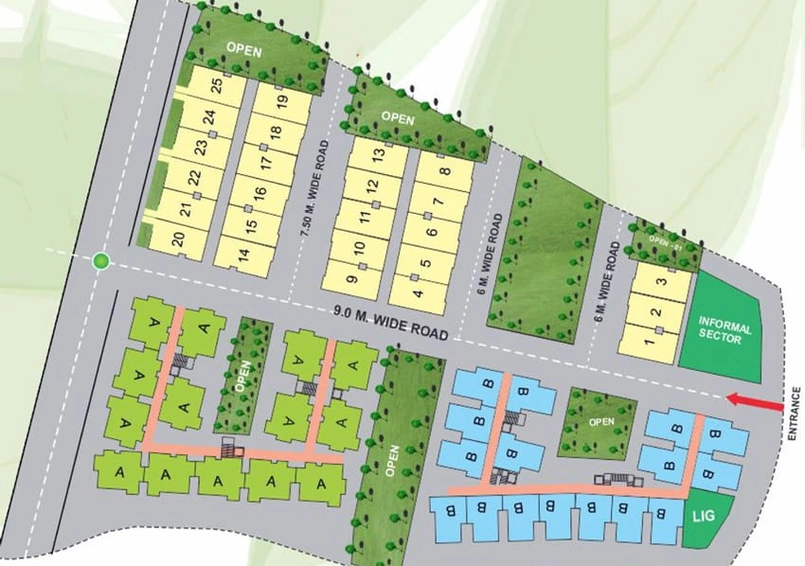 Master Plan of Mahendra Greenwoods Extension in Hoshangabad Road, Bhopal - Image 90693