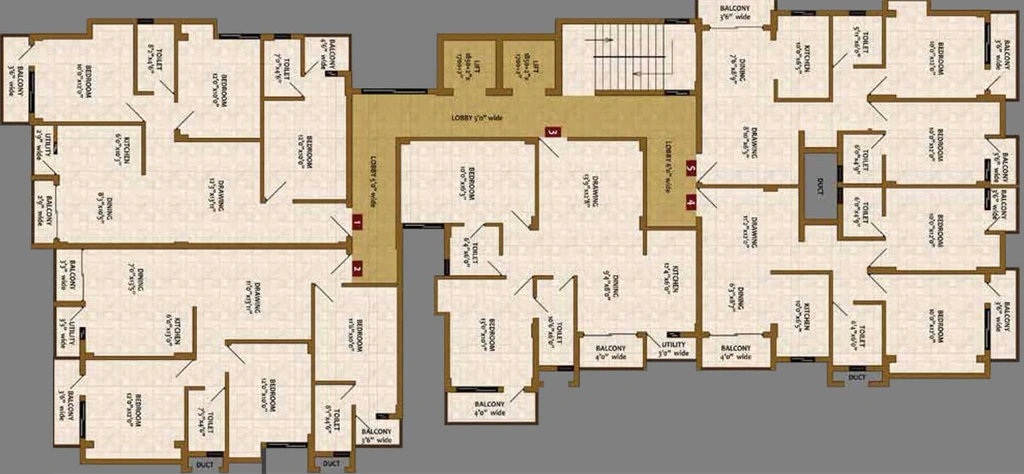 Floor Plan of Prarthana Jayaswal Greens in Bariatu, Ranchi - Image 5769