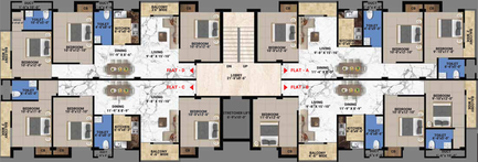 Floor Plan of Shelter Krishna Kunj in Bariatu, Ranchi - Image 47851