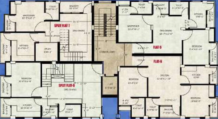 Floor Plan of Iram Happy Home Enclave in Pundag, Ranchi - Image 47858