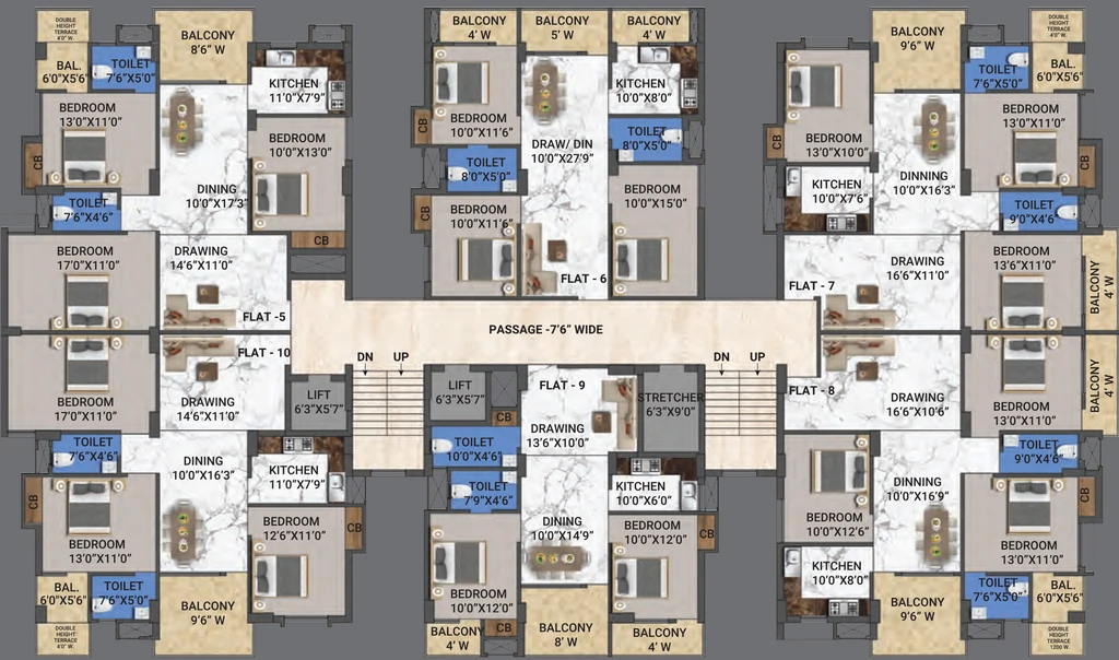 Floor Plan of Vinayak Garden Valley in Hesag, Ranchi - Image 316770