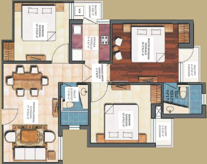 3 BHK Flat in Earthcon Sanskriti in Sector 1, Greater Noida - Image 509893