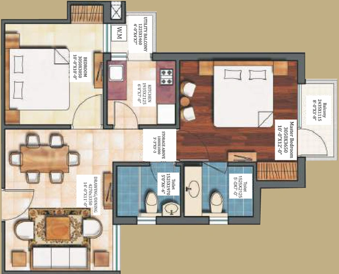 2 BHK Flat in Earthcon Sanskriti in Sector 1, Greater Noida - Image 509892