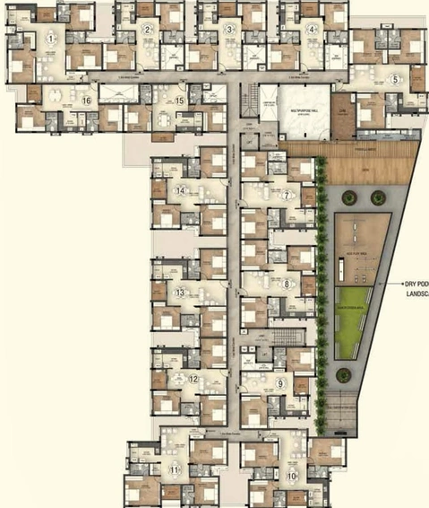 Floor Plan of Tulive Bellevue in Valasaravakkam, Chennai - Image 48641