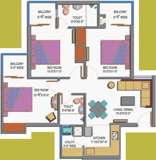 3 BHK Flat in Paramount Emotions in Sector 1, Greater Noida - Image 401016