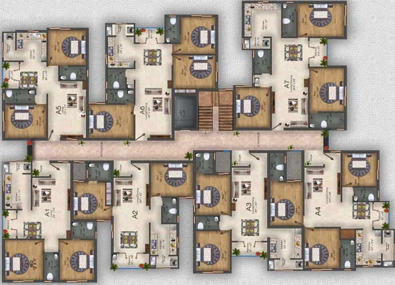 Floor Plan of Hanu Aishwaryam in Perumbakkam, Chennai - Image 9051