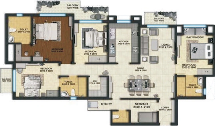 4 BHK Flat in Aarcity Regency Park in Sector 16 C, Greater Noida - Image 401079