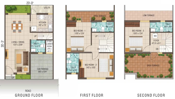 3 BHK House/Villa in Alliance Humming Gardens in Kelambakkam, Chennai - Image 364642
