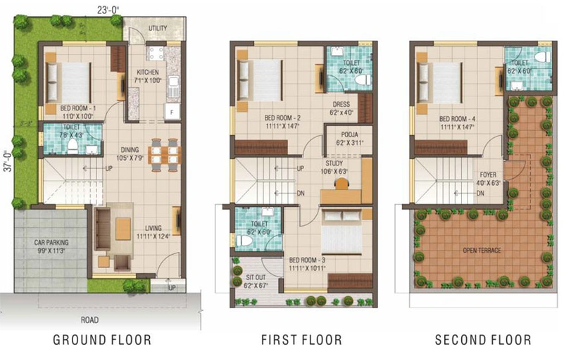 4 BHK House/Villa in Alliance Humming Gardens in Kelambakkam, Chennai - Image 364644