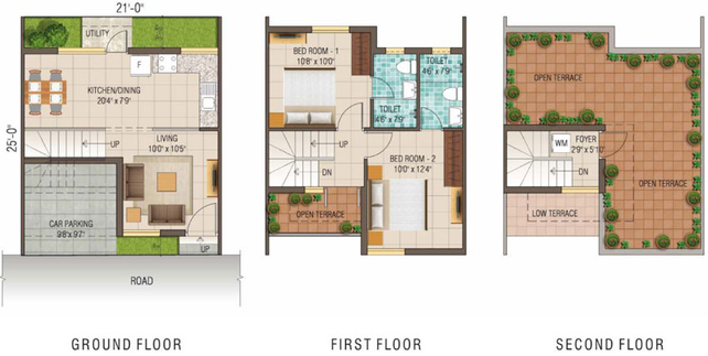 2 BHK House/Villa in Alliance Humming Gardens in Kelambakkam, Chennai - Image 364640