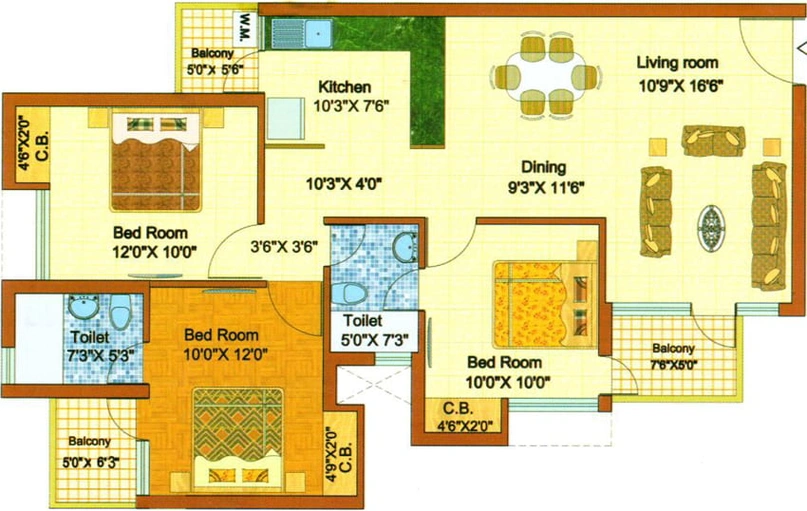 3 BHK Flat in Shubhkamna City in Sector 1, Greater Noida - Image 401100