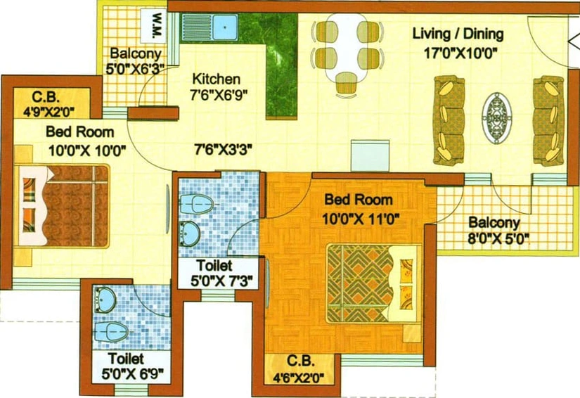 2 BHK Flat in Shubhkamna City in Sector 1, Greater Noida - Image 401098