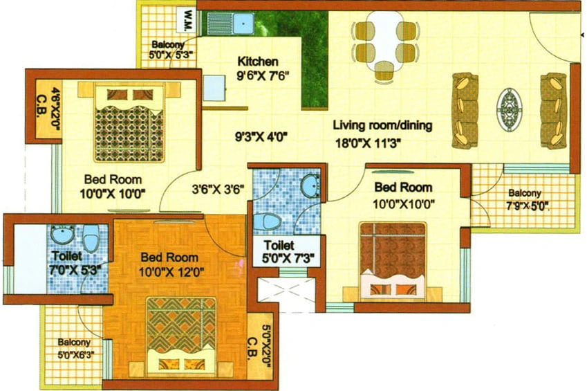 3 BHK Flat in Shubhkamna City in Sector 1, Greater Noida - Image 401099