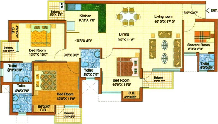 3 BHK Flat in Shubhkamna City in Sector 1, Greater Noida - Image 401101