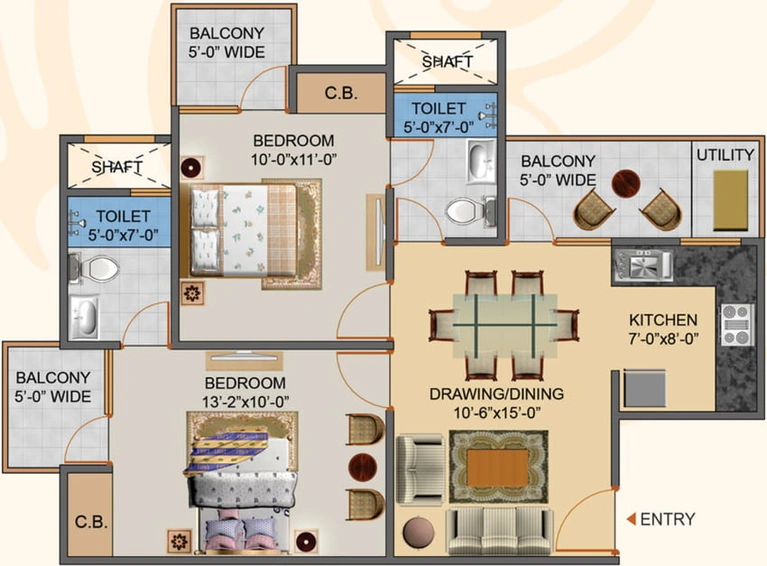 2 BHK Flat in Hawelia Valencia Homes in Sector 1, Greater Noida - Image 548071